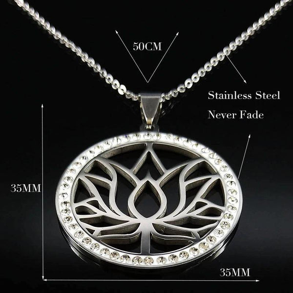 Lotus Flower Necklace of the Soul - Moonlight of Eternity