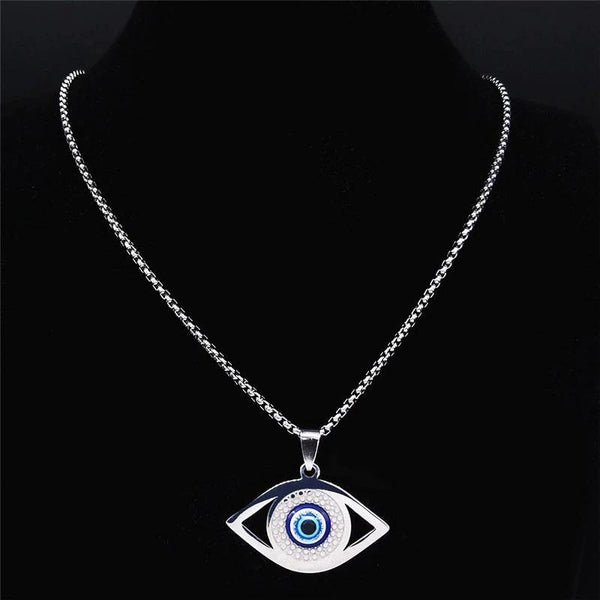 Evil Eye Necklace of Protection sacred Geometry Moonlight of Eternity
