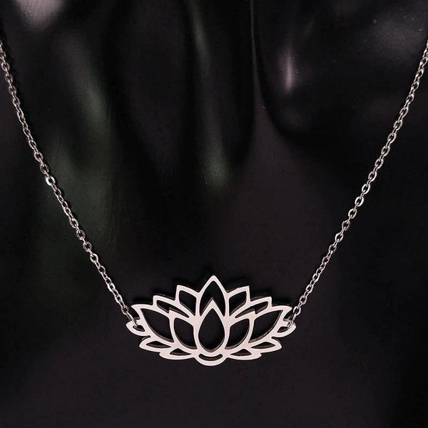 Lotus Flower Necklace of Inner Peace - Moonlight of Eternity