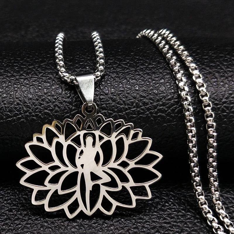 Lotus Flower Necklace of Focus - Moonlight of Eternity