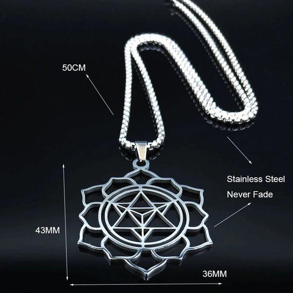 Triangle meaning Flower of Life Necklace - Moonlight of Eternity