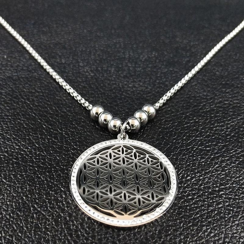 Flower of Life Crystal Necklace - Moonlight of Eternity