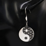 Ying Yang Jewelry Flower of Life Earrings - Moonlight of Eternity