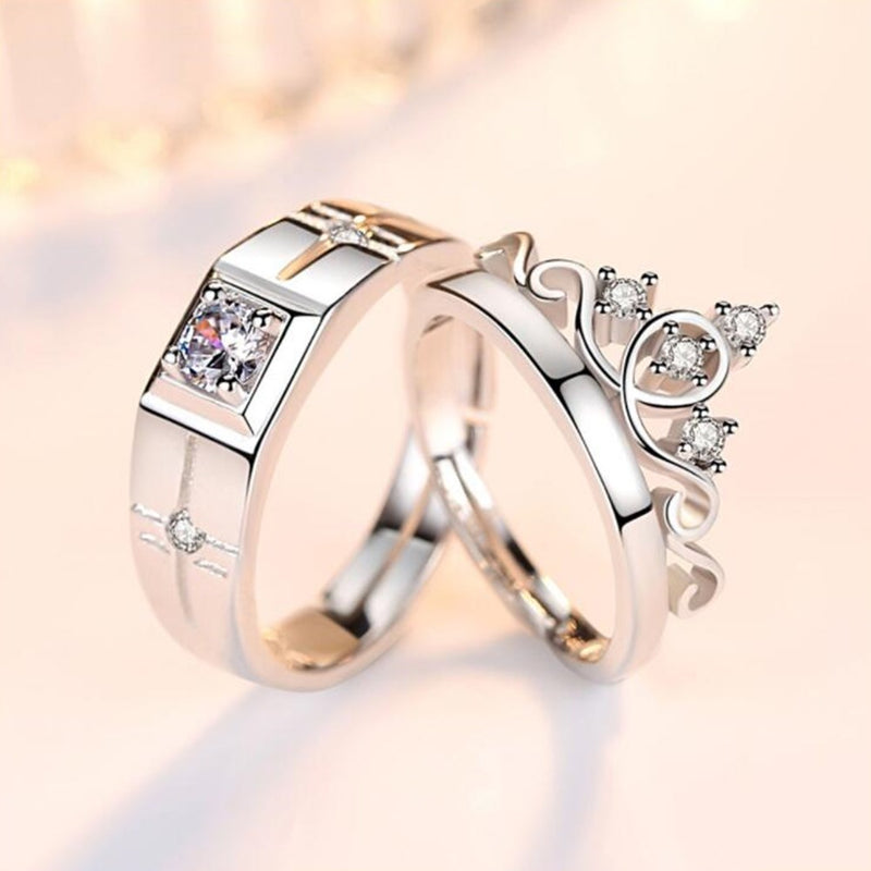 princess cut silver ring
