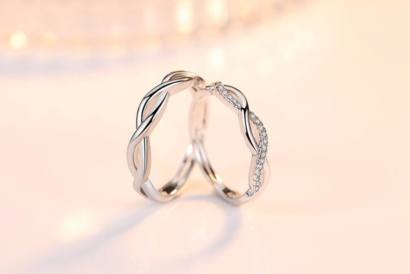 Sterling Silver Infinity Ring - Moonlight of Eternity