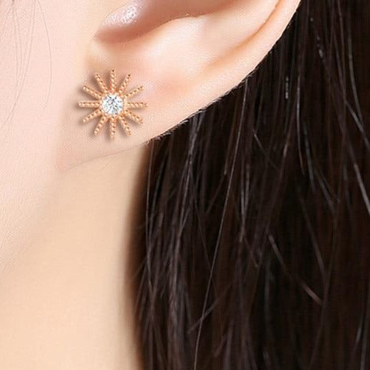 star and moon earring studs