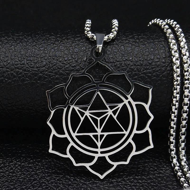 Silver Flower of Life Necklace - Moonlight of Eternity