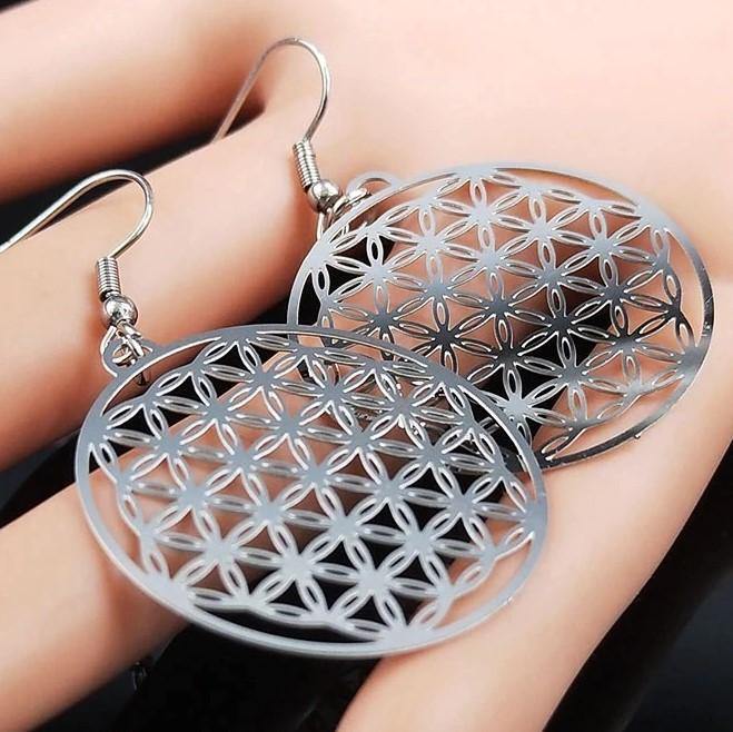 Flower of Life Earrings - Moonlight of Eternity