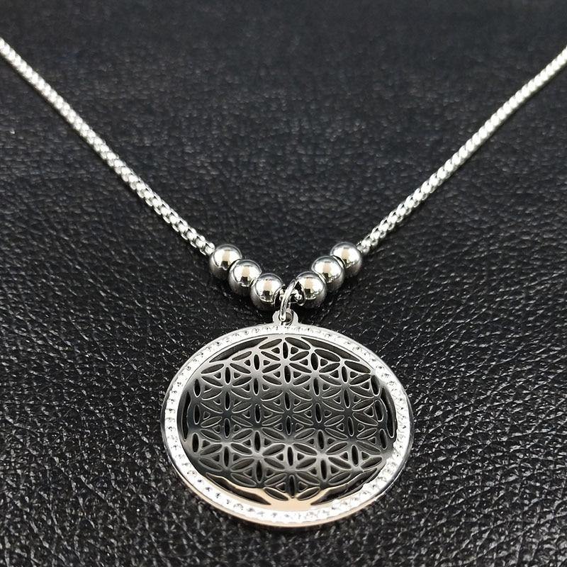 Kundalini Necklace, Spiritual Jewelry, Sacred Geometry, Flower of Life  Jewelry, Abalone Necklace, Priestess Necklace, Chakra 