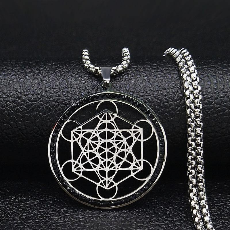 Metatron's Cube Silver Necklace - Moonlight of Eternity
