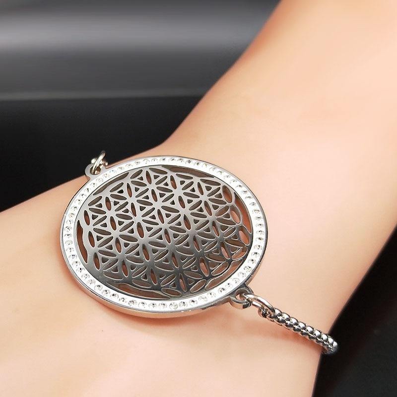 Flower of Life Crystal Bracelet - Moonlight of Eternity