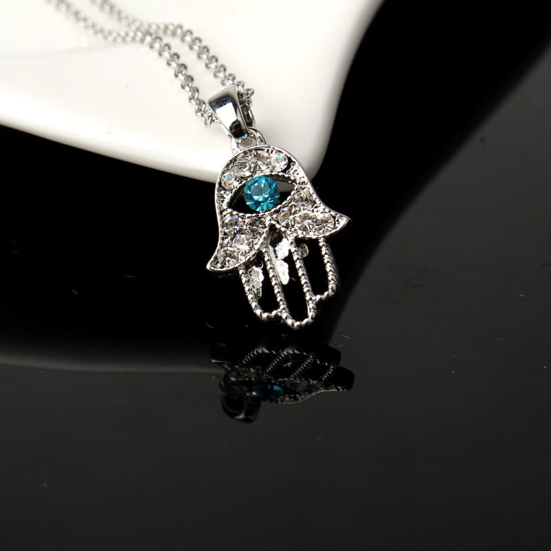 Fine Hamsa Necklace - Moonlight of Eternity