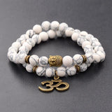 Buddha Head Om Bracelet of Joy - Moonlight of Eternity