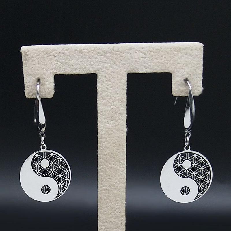 Shop Ying Yang Flower of Life Earrings - Moonlight of Eternity