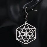 Seed of Life of Creativity Hexagram Earrings - Moonlight of Eternity