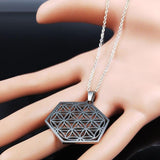 Sacred Flower of Life Necklace - Moonlight of Eternity