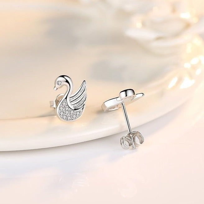 Magic Swan Earrings - Moonlight of Eternity