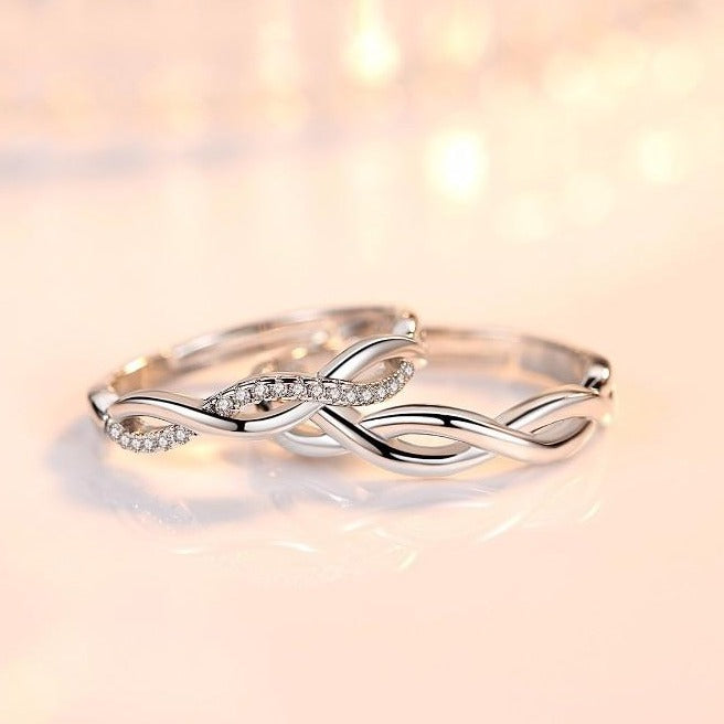Sterling Silver Infinity Ring - Moonlight of Eternity